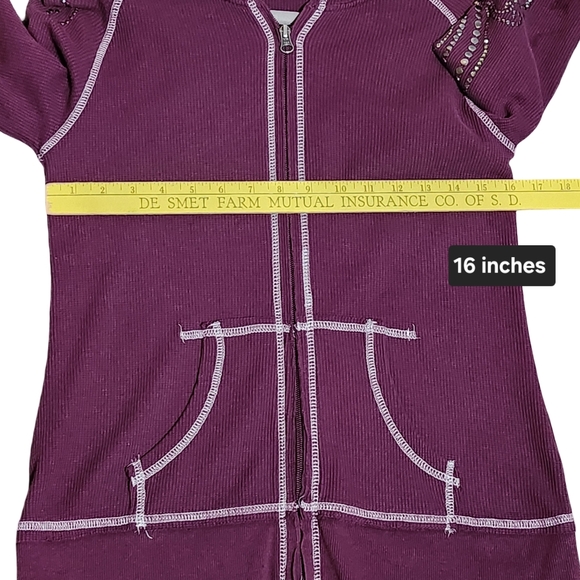 ARIAT Hoodie Sweatshirt Womens Large Purple Rhinestone Embellished Bling Y2K - Picture 8 of 11